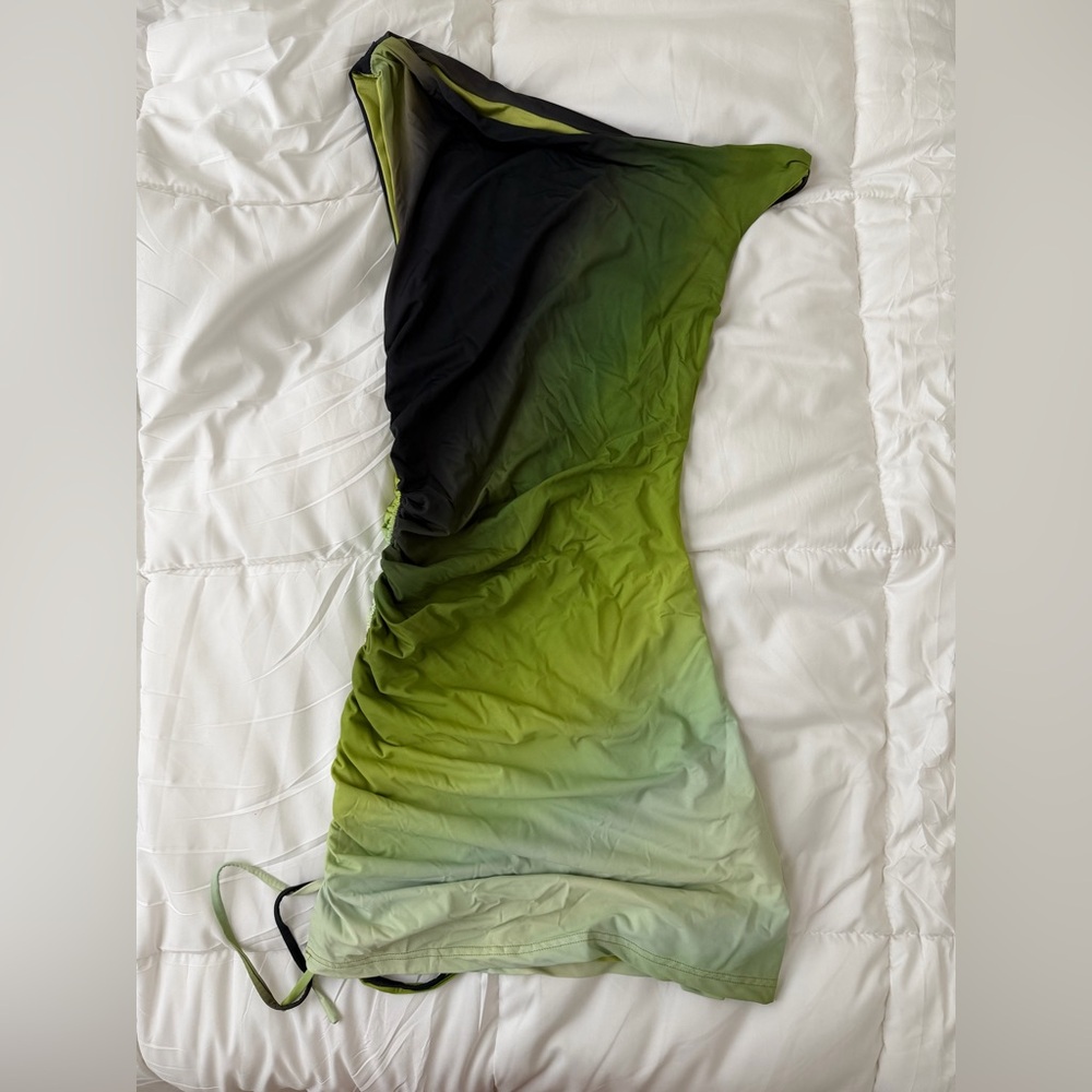 Whitefox Green and Black Ombre Dress